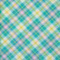Preview: Bauwoll Druck Karo Türkis/Rosa von Happy Easter by Swafing 